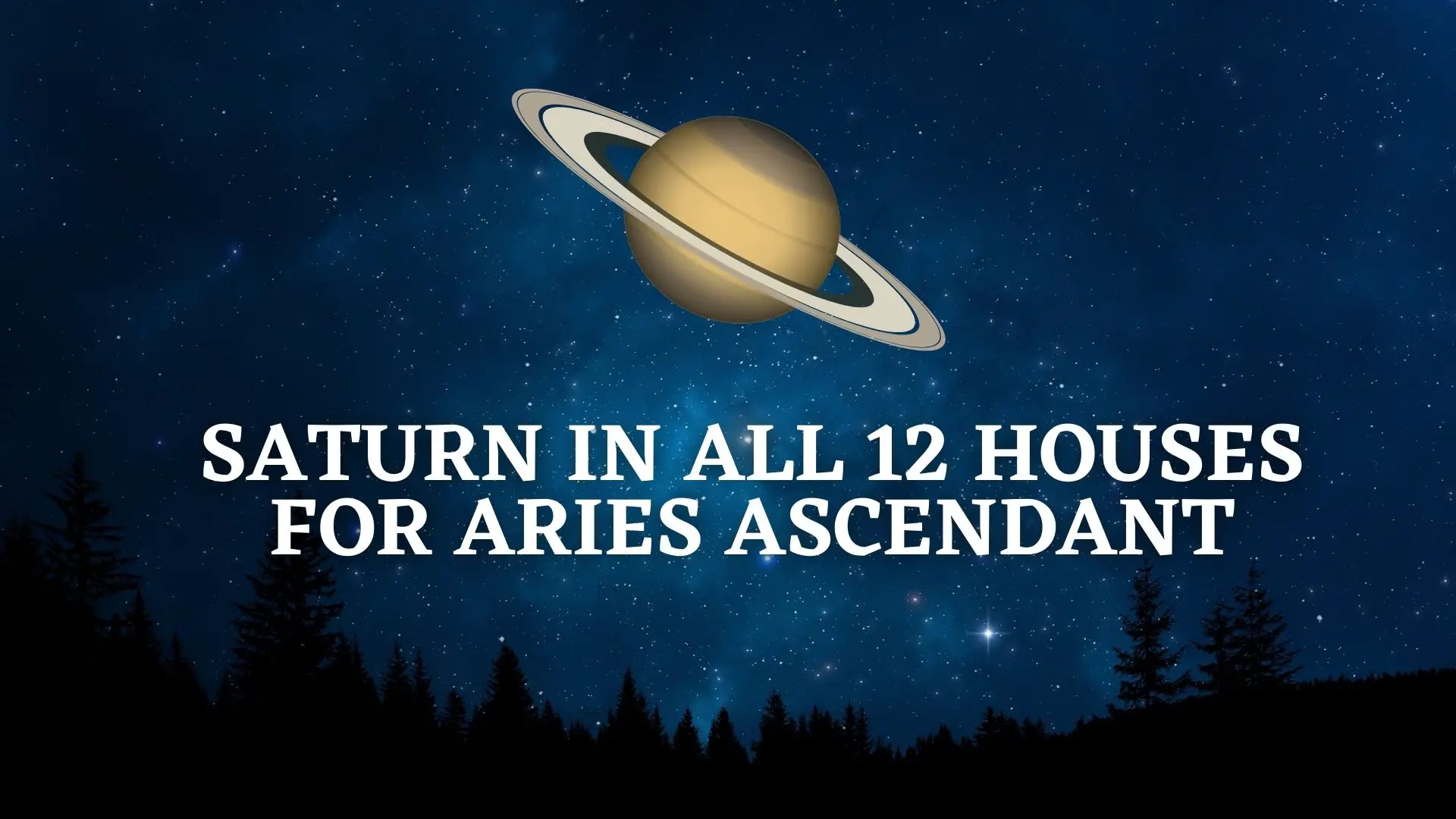 Saturn in all 12 houses for Aries Ascendant
