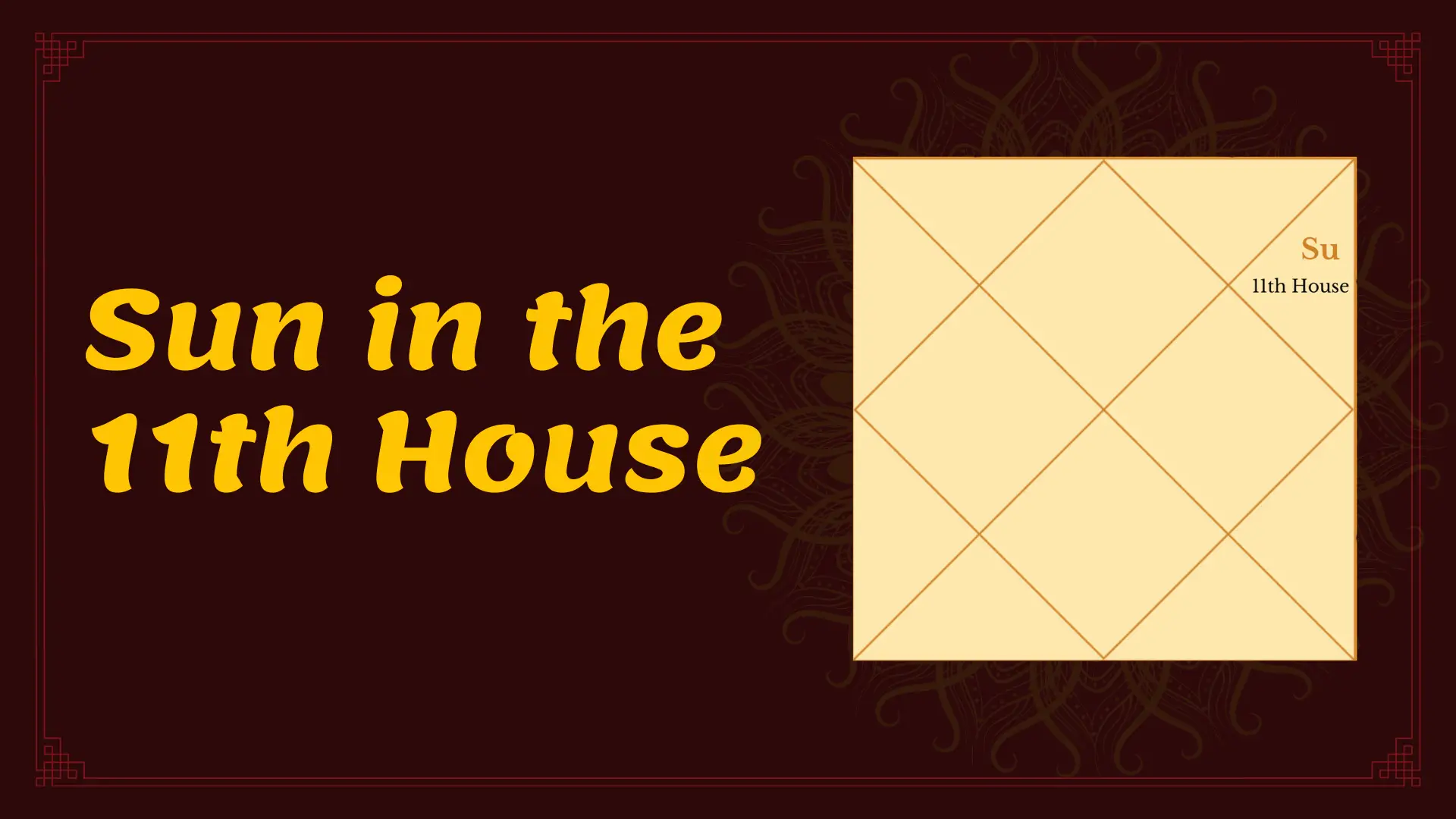Effects of Sun in the 11th House: Vedic Astrology