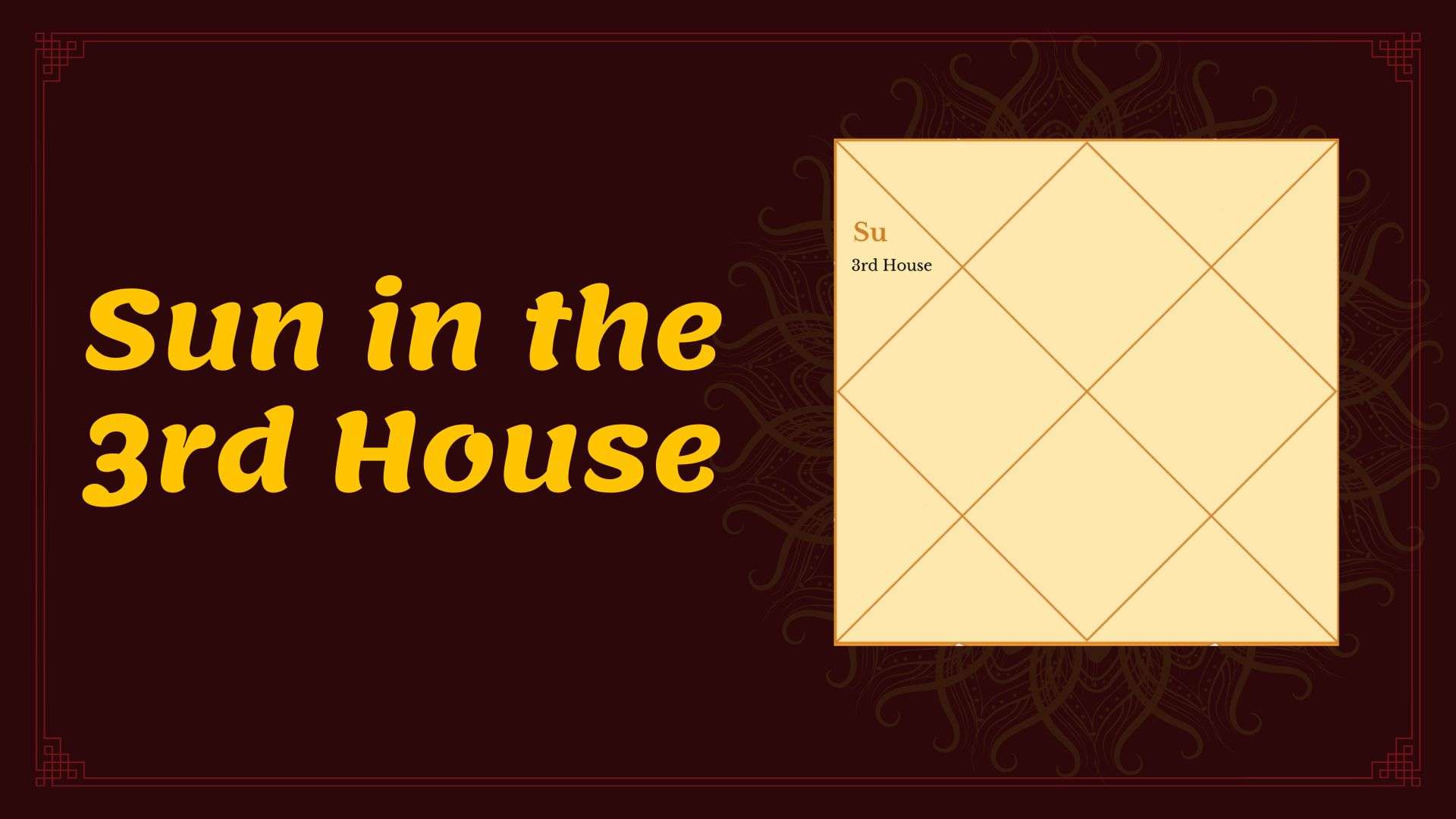 Effects of Sun in the 3rd House: Vedic Astrology