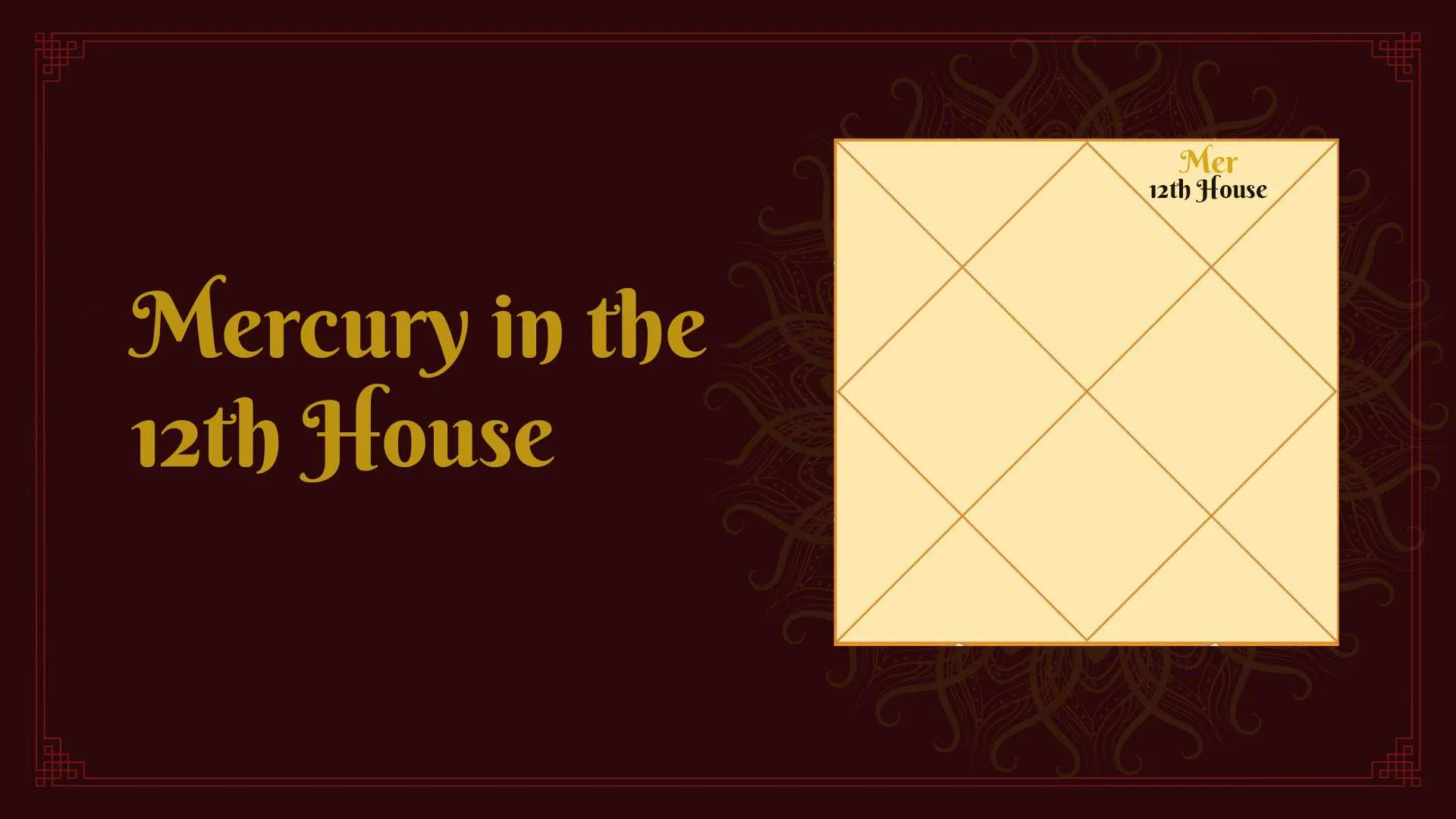 Effects of Mercury in the 12th House: Vedic Astrology