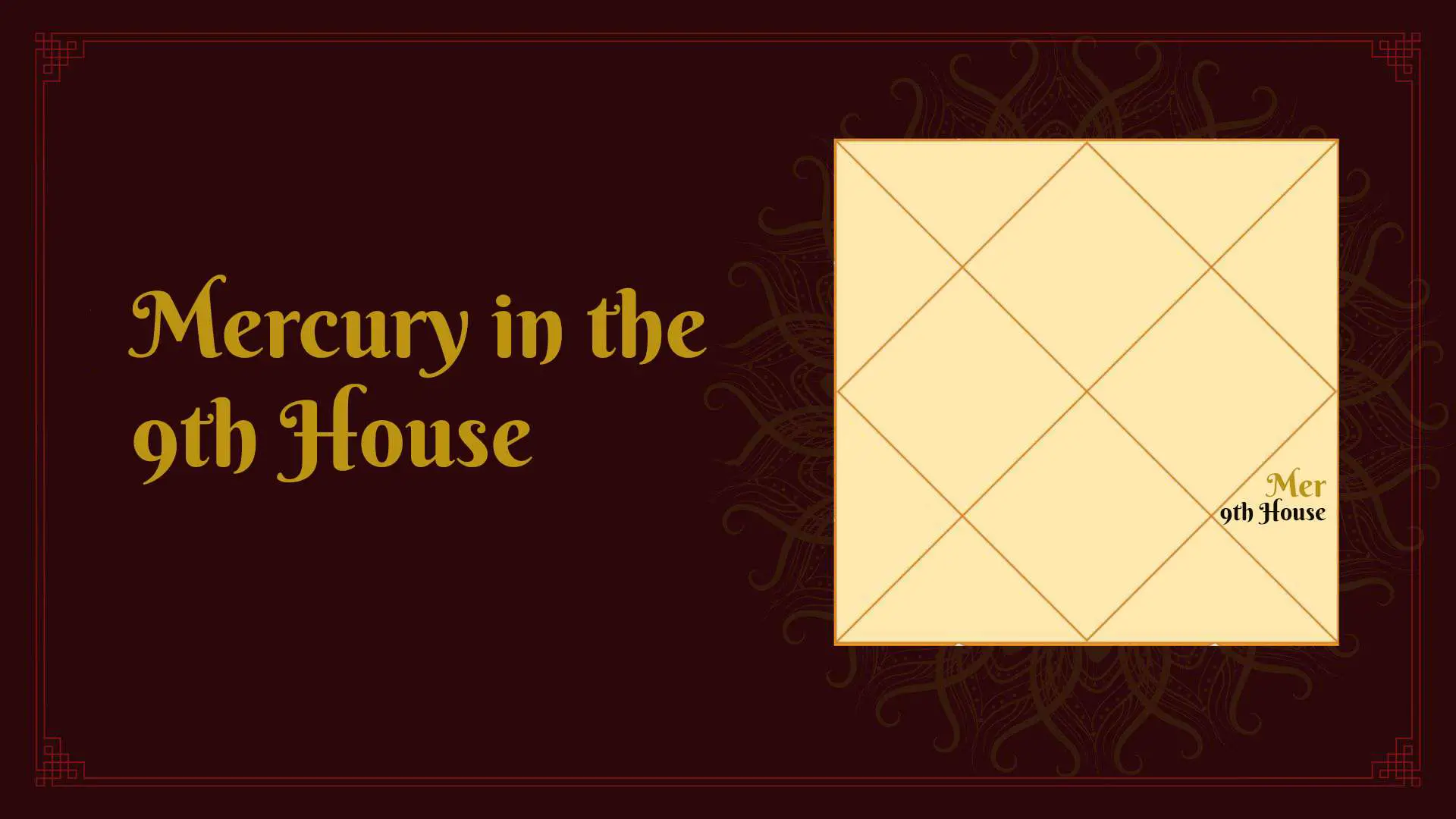 Effects of Mercury in the 9th House: Vedic Astrology